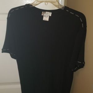 Men Versace Black V-Neck
